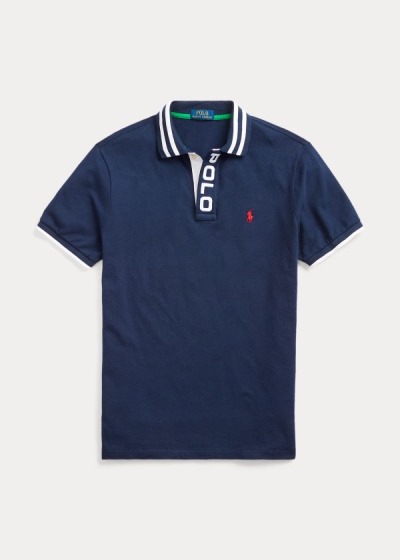 Polo Ralph Lauren Custom Slim Fit Mesh Polo Herre Danmark (BUKXJ8453)